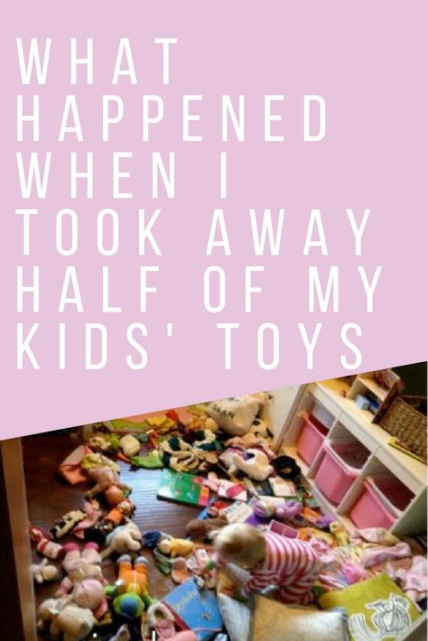 We all may threaten it, but I did it. When I took over half of my kids' toys away for almost a month here is what I learned about their relationship with toys Family Priorities, Minimalist Kids Room, Kids Activities At Home, Minimalist Kids, Kids Toy Organization, Intentional Parenting, New Parent Advice, Play Spaces, Christian Parenting