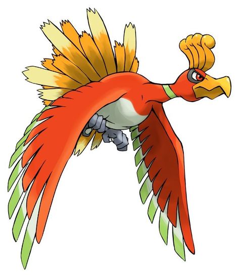 Ho Ho Pokemon, Johto Pokemon, Pokemon List, Pokemon Png, Kartu Pokemon, Bird Pokemon, Pokemon Eevee Evolutions, Pokemon Sketch, Mythical Pokemon