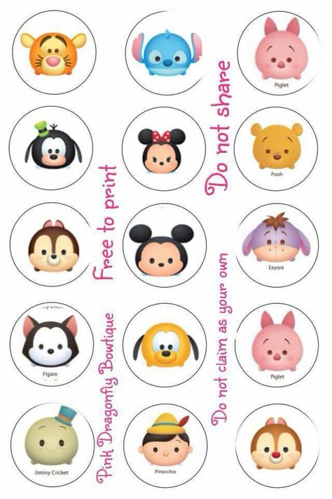 . Tsum Tsum Wallpaper, Cap Template, Happy Mail Inspiration, Tsum Tsum Party, Disney Buttons, Cowboy Baby Shower, Disney Emoji, Images Disney, Mickey Mouse Wallpaper