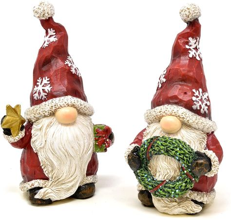 Santa Sculpture, Santa Gnomes, Holiday Characters, Sculpture Table, Santa Carving, Porcelain Christmas Ornaments, Christmas Party Gift, Cute Santa, Christmas Figurines