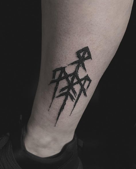 Viking Tattoos For Men, Cyberpunk Tattoo, Rune Tattoo, Forarm Tattoos, Fantasy Tattoos, Futhark Runes, Norse Runes, Arm Sleeve Tattoos, Calf Tattoo