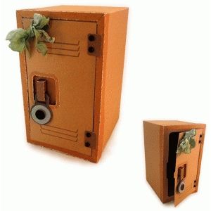 Silhouette Design Store - Search Designs : School Box Papercraft, Locker Box, School Locker, Accordion Fold, Box Tutorial, School Lockers, Paper Craft Tutorials, Creative Box, 3d Craft