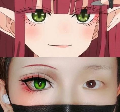 Cosplay Makeup Tutorial, Anime Eye Makeup, Anime Cosplay Makeup, Anime Makeup, Dawn Dish Soap, Soyut Sanat Tabloları, Cosplay Tutorial, Cosplay Diy, Creative Makeup Looks