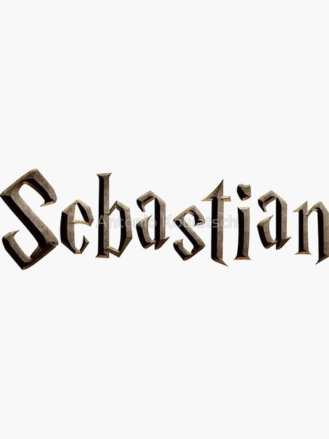 A personalized custom Harry Potter Sticker for people named Sebastian Sebastian Name, Meaningful Baby Names, Introduce Yourself, Name Label, Label Sticker, Ios App Icon, Name Labels, First Impression, Name Tags