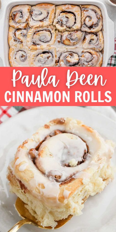 Paula Deen Cinnamon Roll Recipe, Paula Dean Cinnamon Rolls Homemade, Bridget Williams Cinnamon Rolls, Paula Deans Recipes, Paula Deen Lighter Recipes, Sour Cream Cinnamon Rolls, Paula Deen Cinnamon Rolls, Paula Deen Dessert Recipes, Paula Deen Recipes Dinner