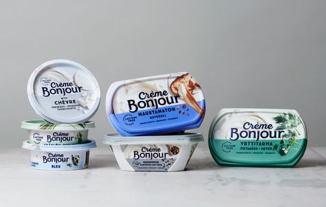 Cheese Packaging Design, Dairy Packaging, Jam Packaging, Cheese Design, Cheese Packaging, Cheese Brands, Milk Packaging, Packaging Food, Cream Cheese Spreads