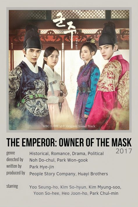 Historical Kdrama Recommendation, The Mask Kdrama, Kdrama Historical, Love In The Moonlight Kdrama, Historical Kdramas, Korea Poster, Yoon So Hee, Drama Recommendations, Kdrama List