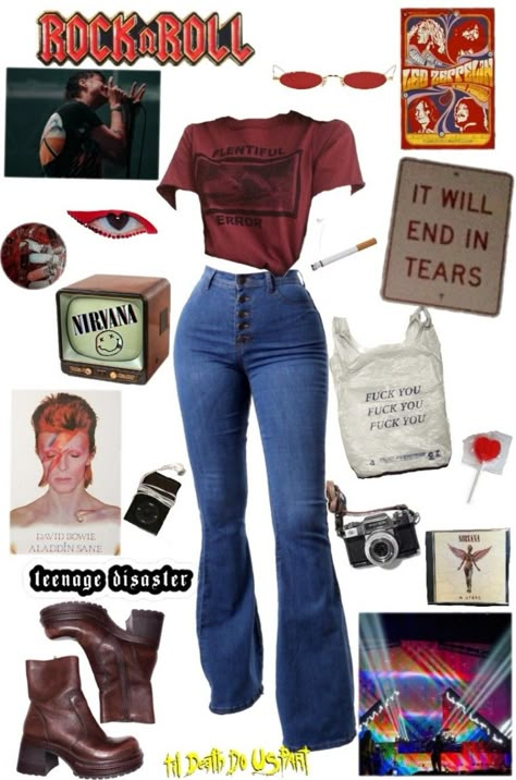 80’s Outfits, Outfit 80s, 80s Inspired Outfits, 70s Inspired Outfits, Stranger Things Outfit, 80s Outfits, Look Grunge, Outfits 70s, 70s Inspired Fashion