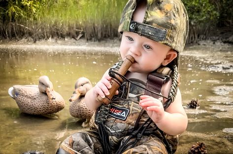 Hunting Baby Pictures, Country Baby Pictures, Baby Boy Hunting, One Lucky Duck, Sharp Photography, Country Baby Boy, Baby Clothes Country, Hunting Baby, Elmer Fudd