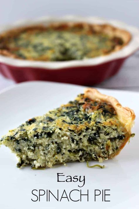 Easy Spinach Pie Recipe, Easy Spinach Pie, Savory Tarts, Princess Pinky Girl, Pinky Girl, Spinach Pie, Recipe Critic, Flaky Crust, Spinach Recipes