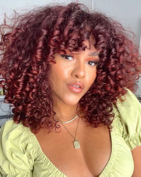 Short Afro Wigs, Curly Wigs For Black Women, Red Hair Looks, Curly Afro Wig, Black Curly Wig, Red Ombre Hair, Dyed Curly Hair, Red Hair Inspo, Red Curly Hair