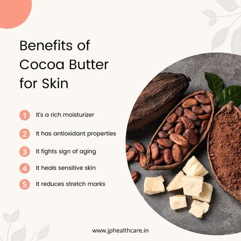 Cocoa Butter Benefits Skin, Chocolate Skincare, Cocoa Butter Recipes, Cocoa Butter Benefits, Selfcare Recipes, Body Butter Recipe Homemade, Cocoa Butter Cream, Shower Care, Cocoa Butter Lotion