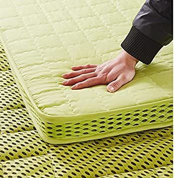 QQCC Mattress Topper 4D Breathable Bamboo Fiber Thick Warm Foldable Single Or Double Student Mattress Topper Quilted Bed (Color Classification : 5, Size : 180x200cm) Queen Mattress Topper, Quilted Bed, Cheap Mattress, Air Mattress Camping, Camping Mattress, Tatami Mat, Student Dormitory, Mattress Pads, Air Mattress