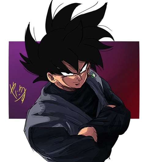 Goku Black Base Form, Goku Black Fanart, Black Fanart, Goku Black Zamasu, Evil Goku, Ayame Himuro, Dragon Ball Painting, Black Goku, Twitter Link