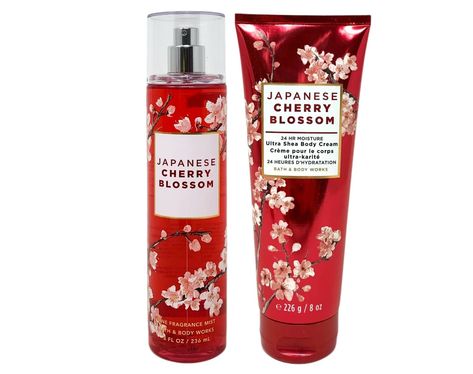 Secret Aesthetic, Victoria's Secret Aesthetic, Fine Fragrance Mist, Japanese Cherry Blossom, Fragrance Mist, Bath Body Works, 2 Piece Set, Body Cream, Bath And Body Works