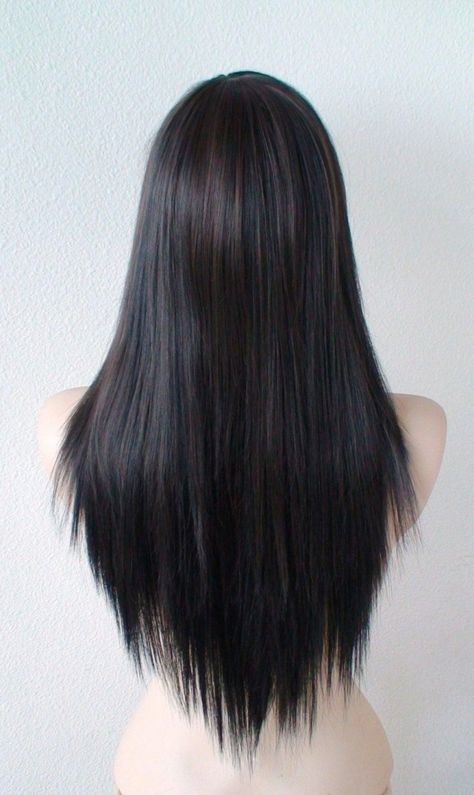 Majestic Trendy Free Hairstyle Ideas|Hairstyles Beauty|Hairstyle Trends (#33) - Summer Hair Styling V Layers Long Hair, Straight Across Haircut Long, Straight Hair Layered Cut, V Cut With Layers, Long Haircuts Straight Hair, V Cut Long Layers, Long Layers V Cut, Hair Cuts Aesthetic, Hair Cut For Long Hair With Layers V Cut