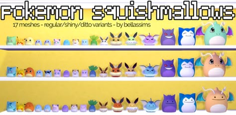 Pokemon Themed Squishmallow Add-On Set Squirtle Squad, Sims 4 Cheats, Sims Packs, Sims 4 Clutter, Sims 4 Mm Cc, Sims 4 Cc Folder, Sims 4 Mm, Sims 4 Cc Packs, Sims 4 Mods Clothes