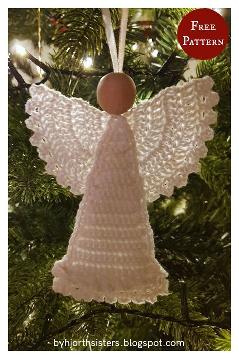 Tove The Angel Free Crochet Pattern Angel Crochet Pattern Free, Christmas Angel Doll, Crochet Angel Pattern, Angel Pattern, Crochet Ornament Patterns, Crochet Angels, Crochet Angel, Crochet Christmas Gifts, Baby Frock Pattern