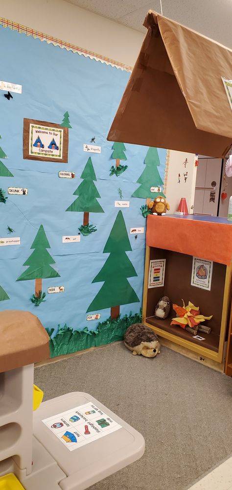 Park Ranger Dramatic Play, Dramatic Play Camping Theme, Friendship Activities Preschool, Camping Dramatic Play, Preschool November, Kindergarten Decoration, Camping Theme Preschool, Classroom Tree, June Activities