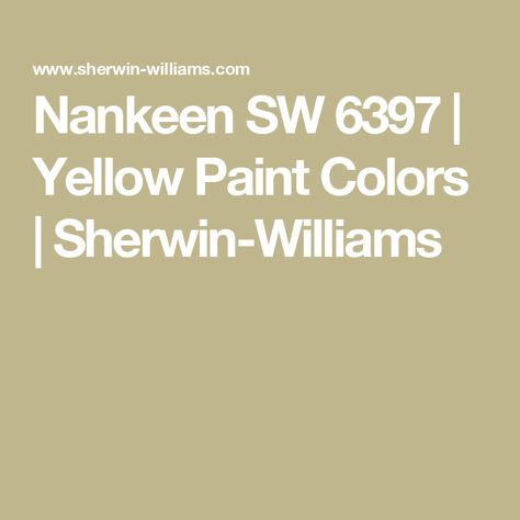 Nankeen SW 6397 | Yellow Paint Colors | Sherwin-Williams Yellow Paint Color, Yellow Paint Colors, Yellow Paint, Sherwin Williams Paint Colors, Paint Projects, Yellow Painting, Color Samples, Sherwin Williams, Paint Color