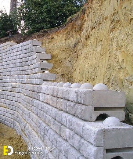 Amazing Different Types Of Retaining Wall Ideas  - Engineering Discoveries Gravity Retaining Wall, Retaining Wall Steps, Diy Retaining Wall, Gabion Retaining Wall, Backyard Retaining Walls, Retaining Wall Design, Retaining Wall Blocks, Garden Retaining Wall, Concrete Retaining Walls