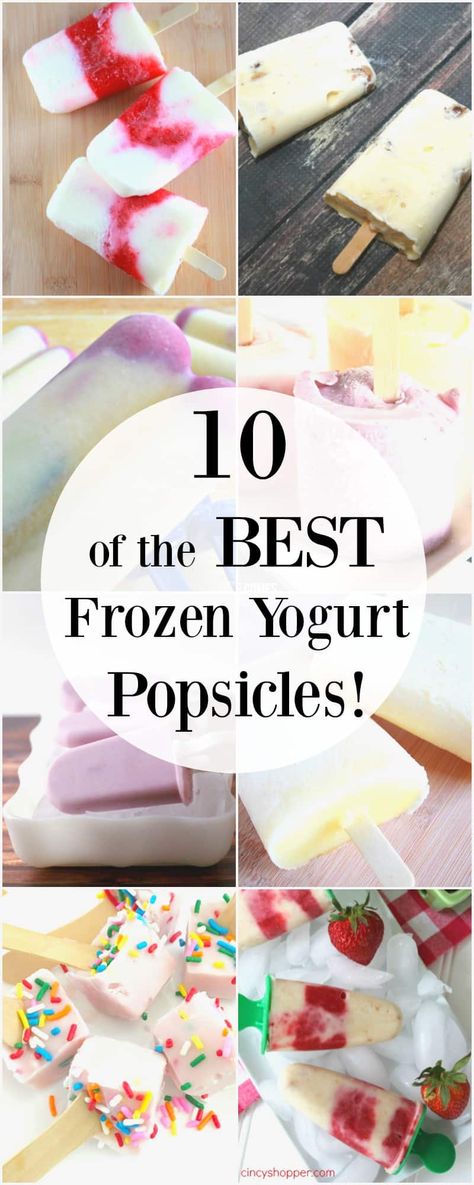 Frozen Popsicle Recipes, Diy Frozen Yogurt, Popsicle Recipe For Kids, Yogurt Popsicle Recipes, Frozen Yogurt Pops, Frozen Yogurt Popsicles, Homemade Frozen Yogurt, Frozen Fruit Bars, Kids Yogurt