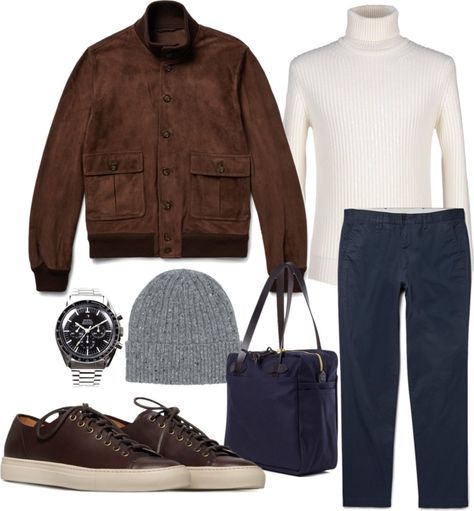 Suede jacket inspiration DressLikeA.com Chic For Men, Jacket Inspiration, Trucker Jacket Men, Brown Leather Sneakers, Best Casual Outfits, Spring Outfits Men, Chino Pants Men, Feminine Fashion, Fall Inspiration