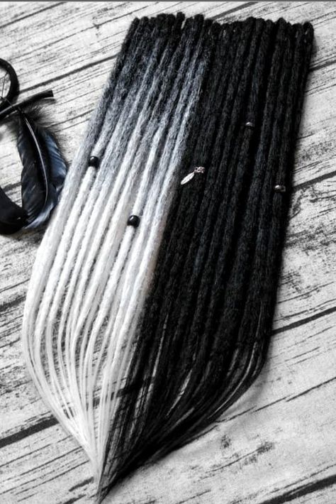 Black And White Dreads, Purple Synthetic Dreads, Blonde Synthetic Dreads, Brown Dreadlocks, Synthetic Dreadlocks Extensions, Fake Dreadlocks, White Dreads, Dreads Extensions, Black Dreads