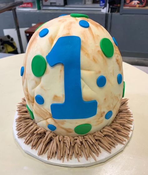 1st Birthday Smash Cake, Birthday Smash Cake, Dinosaur Egg, 1st Birthday Cakes, Green Dinosaur, Dinosaur Eggs, 1st Birthdays, Smash Cake, Cake Smash