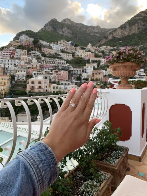 Engagement ring, Positano, Italy #engagement #ring Positano Italy Engagement, Positano Engagement, Engagement Italy, Italy Engagement, Dream Proposal, Engagement Dinner, Positano Italy, Dream Engagement, Positano