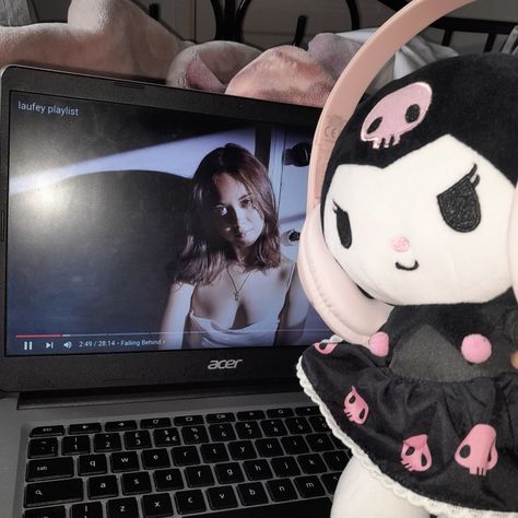 #kuromi #kuromiplushie #mymelody #sanrio Kuromi Listening To Music, Aesthetic Life, Listening To Music, Music, Quick Saves