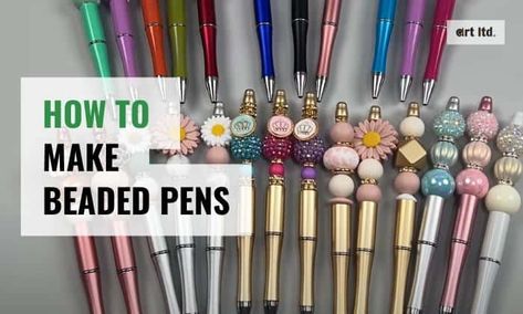 How to Make Beaded Pens? - The Ultimate DIY Tutorial Eraser Art, Plein Air Easel, Chalk Paint Brushes, Calligraphy Markers, Paint Pens For Rocks, Fountain Pens Calligraphy, Oil Paint Brushes, Calligraphy Paper, Pen Diy