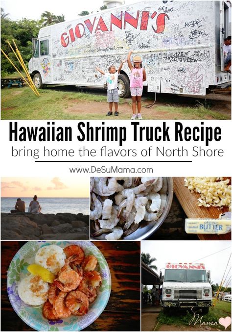 Food Truck Recipes, Pedal Pub, Hawaiian Shrimp, Hawaiian Garlic Shrimp, Spicy Garlic Shrimp, Night Dinner Recipes, Hawaiian Dishes, Hawaii Food, Island Food