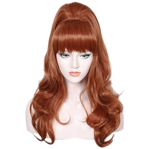 Copper Wig, 1960s Hair, 60s Hair, Blonde Fashion, 80s Costume, Halloween Wigs, Short Curly Wigs, Natural Wigs, Pink Wig