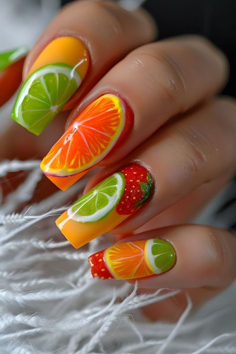 fruit nails summer, elegant nails, summer nails acrylic, summer nails, nails design, cute summer nails, beach nails, summer nails inspo 2024, summer nails gel, summer nails hawaii, summer nails colors, summer nails with flowers, summer nail color, summer nails unique, summer nails vacation, summer nails 2024, summer nails xl, nails acrylic, summer nails long, summer nails 3d, summer nails aesthetic, summer nails designs, summer nails 2024 color trends, hawaiian nails, nail inspo Passionfruit Nails, Summer Elegant Nails, Xl Nails Acrylic, Fruit Acrylic Nails Design, Fruit Nail Designs Acrylic, Cute Fruit Nail Designs, Nails Long Summer, 3d Summer Nails, Summer Nails Hawaii