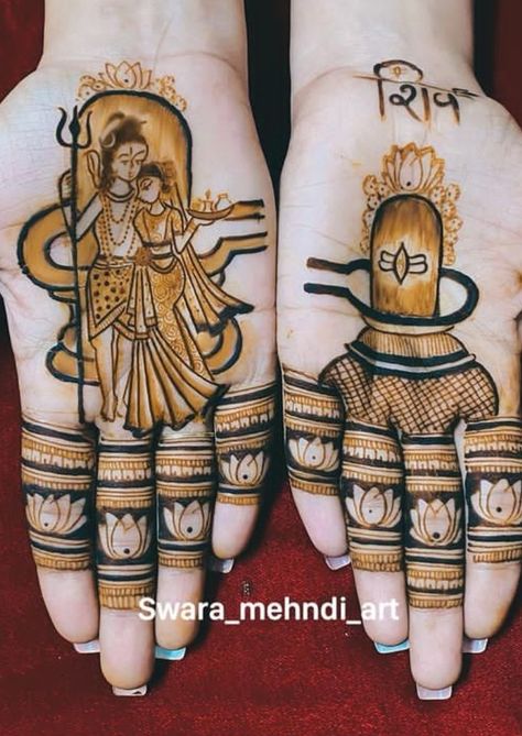 Mehandi For Mahashivratri, Kedarnath Mehndi Design, Mehendi For Mahashivratri, Jaya Parvati Vrat Mehdi, Shankar Parvati Mehndi Design, Jayaparvati Vrat Mehndi Design, Mahadev Mehandi Design, Gauri Vrat Mehndi, Jayaparvati Mehndi