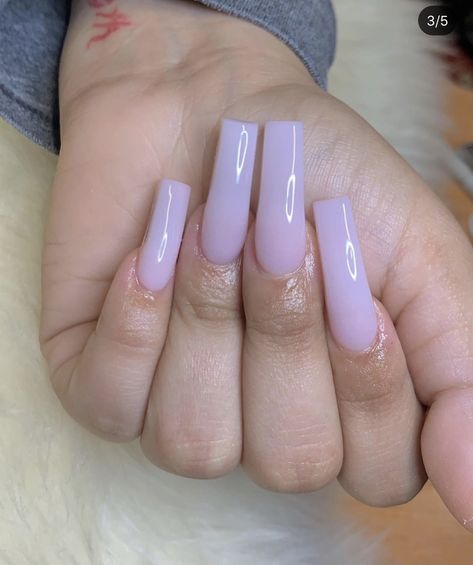 Frost Pink Nails, Nails For Moms Simple, Acrylic Nails Light Purple, Milky Pink Nails Acrylic, Baby Pink Square Nails, Light Pink Acrylics, Pink Tapered Square Nails, Pale Pink Acrylic Nails, Light Pink Nails Acrylic