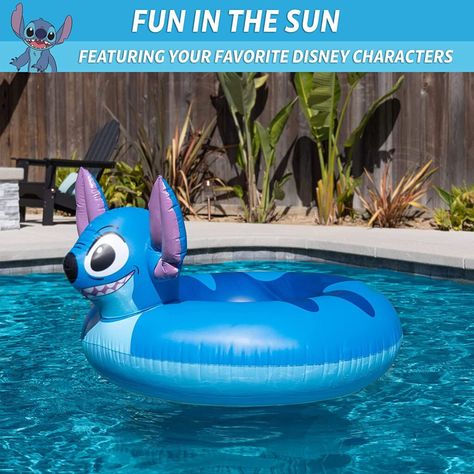 9 Disney Pool Float Must Haves For Your Summer Party - Disney Lifestylers Disney Pool Floats, Lilo And Stitch Pool Party, Stitch Skincare, Stitch Pool Party, Stitch Room, Lilo And Stitch Toys, Lilo And Stitch Characters, Lilo And Stitch Merchandise, Lilo Und Stitch