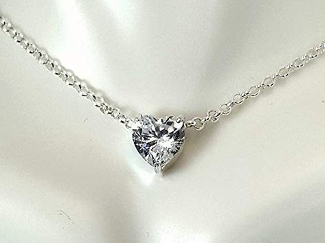 Amazon.com: CZ heart choker necklace - 2 carat high quality Cubic Zirconia 8mm choker in Sterling Silver or Gold: Handmade Twins Necklace, Laser Engraved Gifts, Heart Choker Necklace, Diamond Choker Necklace, Diamond Choker, Heart Choker, Initial Ring, Sea Glass Necklace, Choker Necklaces