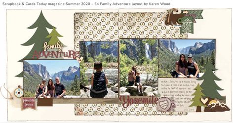 Nature Scrapbook Layouts, Outdoors Scrapbook Layouts, Camping Scrapbook Layouts, Ways To Stay Organized, Nature Scrapbook, Camping Scrapbook, Scrapbooking Layouts Travel, Travel Scrapbook Pages, Colorado Trip