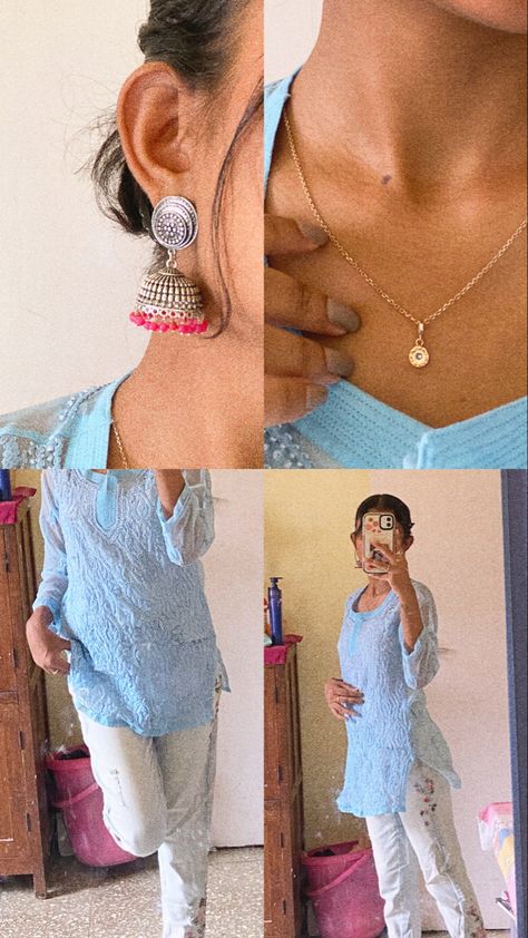 Chikankari Kurti Kurti With Jeans, Chikankari Kurti, Quick Saves