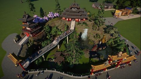 Steam Workshop :: PixelWess89's Giant Panda Habitat 🐼 Zoo Habitat Ideas, Planet Zoo Habitat, Planet Zoo Habitat Ideas, Minecraft Panda, Panda Habitat, Zoo Games, Zoo Inspiration, Zoo Architecture, Zoo Ideas