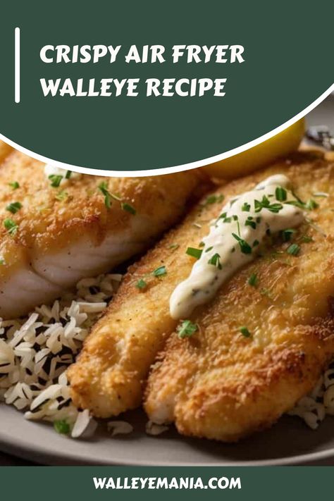 Discover a simple and delicious Air Fryer Walleye Recipe that will take your meal prep to the next level. This recipe is perfect for anyone looking for a healthy and flavorful way to enjoy walleye. With the help of your air fryer, you can achieve crispy, golden-brown walleye without all the oil. Whether you're a seafood lover or just looking to switch up your dinner routine, this recipe is sure to be a hit. Air Fryer Walleye Fish Recipes, Air Fryer Walleye Recipes, Walleye Air Fryer Recipes, Air Fried Walleye, Air Fryer Walleye, Healthy Walleye Recipes, Crispy Baked Walleye, Fried Walleye, Walleye Fish Recipes