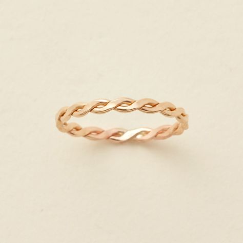 The Laurel is a celebration of who you are and who you're becoming. Your growth into the person you are today wasn’t a straight and narrow path. It was weaved and intertwined with people, places, and moments. When you look back, you can see that all along, your story was being woven in gold. Mary Rings, Laurel Ring, Infinity Band Ring, Minimal Bracelet, Rectangle Necklace, Infinity Band, Made By Mary, Multiple Rings, Braided Ring