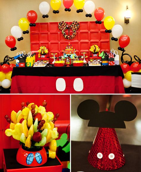 Charming Mickey & Friends First Birthday Minnie Mouse Favors, Mickey Mouse Theme Party, Mickey Mouse Bday, Mickey Mouse Baby Shower, Minnie Y Mickey Mouse, Friends First, Mickey Mouse Clubhouse Party, Mickey Mouse 1st Birthday, Mickey Birthday Party