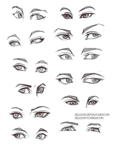 Feel free to use this! If you're trying to come up with a character design, it's nice to have references like this. Hope you enjoy! Check out my other body charts! Cartoon Torsos - goo.gl/49U0...: How To Draw Eyes, Realistic Eye Drawing, 얼굴 드로잉, Draw Eyes, 얼굴 그리기, Drawing Faces, Drawing Expressions, Anatomy Drawing, Pencil Art Drawings