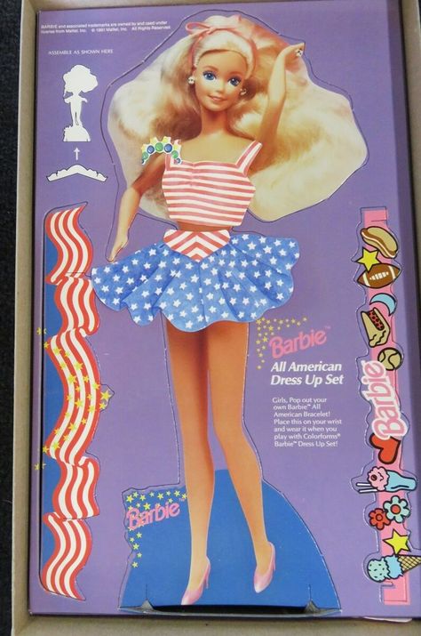 Vintage Barbie Dress, Western Dance, Barbie 90s, Happy Holidays Barbie, Barbie Paper Dolls, Vintage Paper Doll, American Dress, Barbie Makeup, Doll Barbie