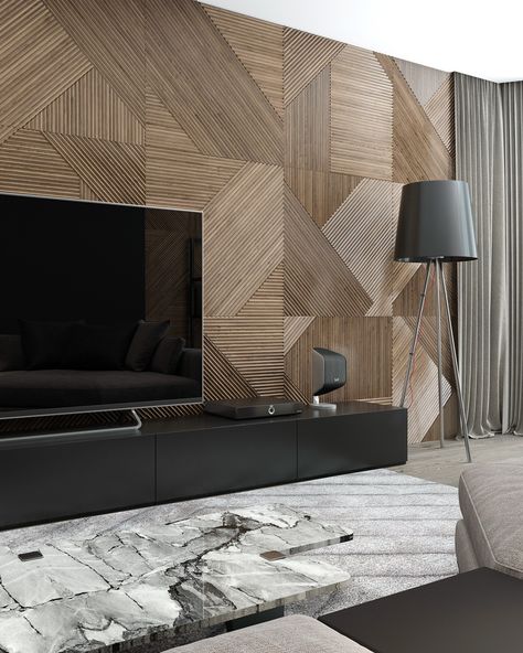 Wood Wall Design, Interior Design Your Home, Living Room Tv Unit Designs, Wall Panel Design, Tv Room Design, Wooden Wall Panels, Tv Wall Design, Wall Cladding, Living Room Tv