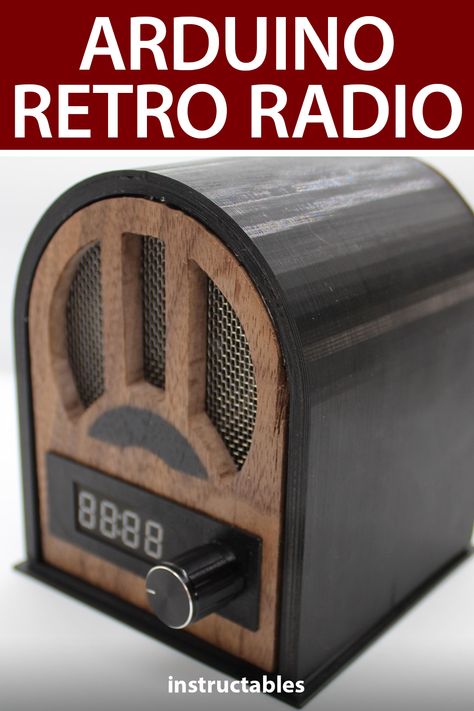 Arduino Radio, Router Drill, Radio Design, Retro Radios, Radio Antigua, Diy Tech, Hobby Electronics, Old Time Radio, Boom Box