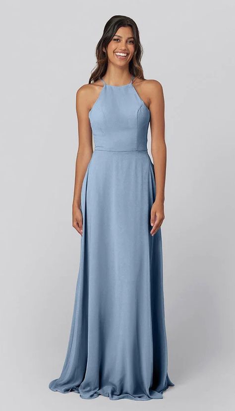 Chic Bridesmaids, Wedding Day Essentials, Chic Bridesmaid Dresses, French Lilac, Bridesmaid Inspiration, Dress Modest, Bridesmaids Dress, Blue Bridesmaid Dresses, Skirt With Pockets